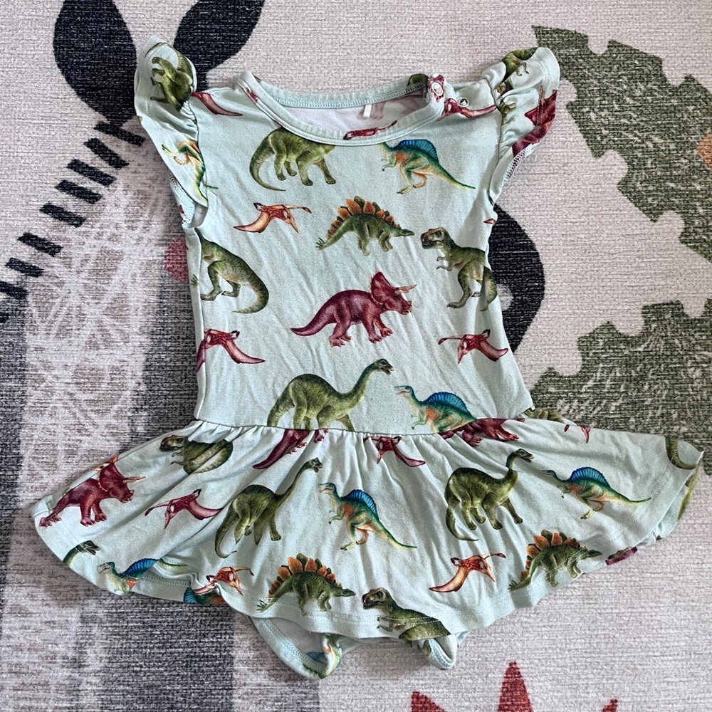 Posh Peanut Dinosaur Tulle Dress